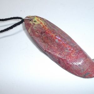 Lava Red Surfer Driftwood Necklace